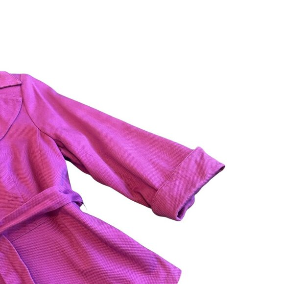 Sandro Sportswear Bold Purple Blazer Button-Down Textured Cotton Size Large - Picture 6 of 11